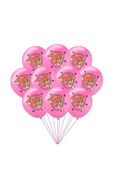 Choice set 12-10pcs Paw Dog Patrol Cartoon Balloons Marshall Chase Skye Everest 12inch Latex Globlos Toys C