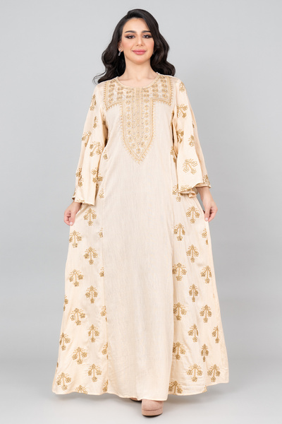 IKKXA جلابية مطرزة لامعة