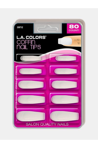 LA Girl Cnt12 80 Ct Nail Tips - Coffin Nail Tips