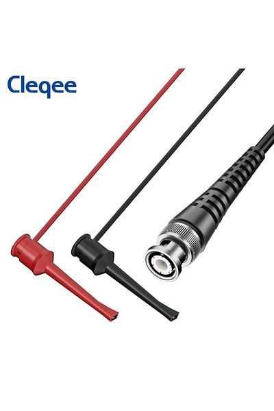 CLEQEE P1007b P1007b Bnc Q9 Male Plug To Dual Test Hook Clip Oscilloscope Probe Abs Mini Grabber Te