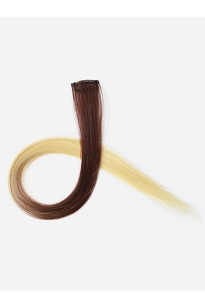 Styli Single Strip Colored Strands Hair Extension (Yellow) - 4x55cm