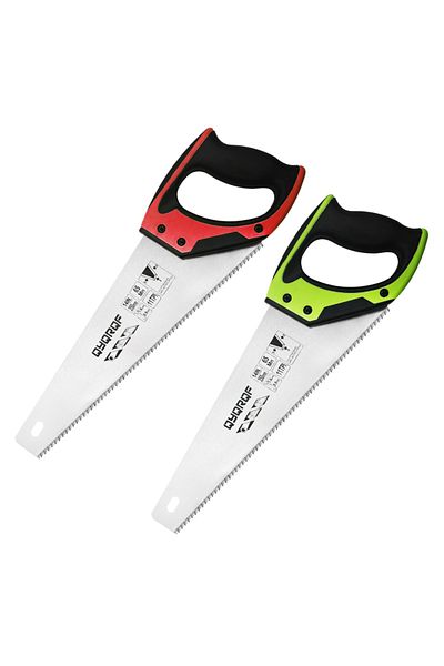 Choice red 14 Inch Pro Hand Saw 11 TPI Fine-Cut Soft-Grip Hardpoint Handsaw for Sawing Trimming Gardening C