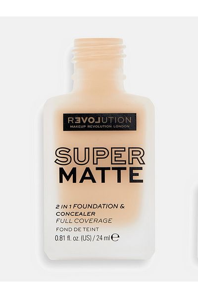 Revolution Relove Supermatte 2in1 Foundation and Concealer, F8.5