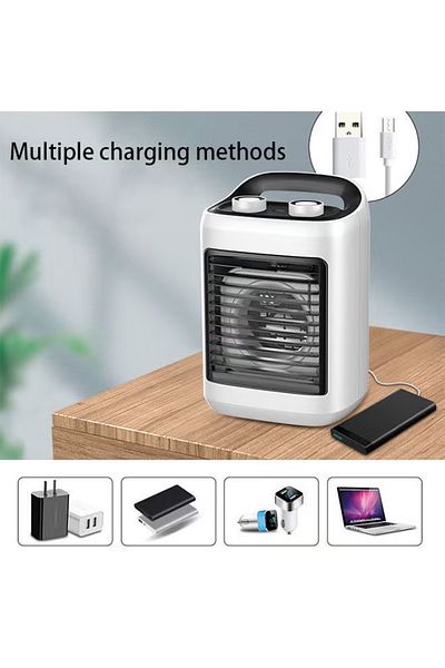 COOYA مروحة سطح مكتب USB صغيرة، طاقة رياح قوية، تشغيل هادئ، مناسبة للعائلة والسيارة والسفر في الهواء الطلق