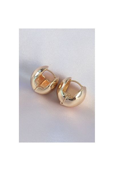 Skygo Brass Gold Color Hollow Minimal Heel Stud Earrings - Tj-Bkp8984