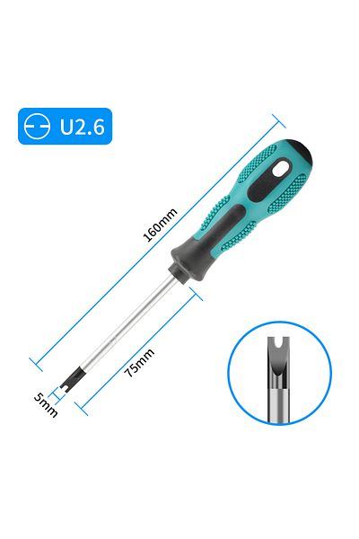 Choice U2.6 1pc Irregular H-type Screwdriver Irregular Professional Hand Tool U-shaped Repair Screwdriver U