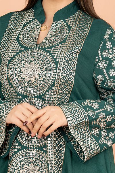 IKKXA Modern Embroidered Jalabiya