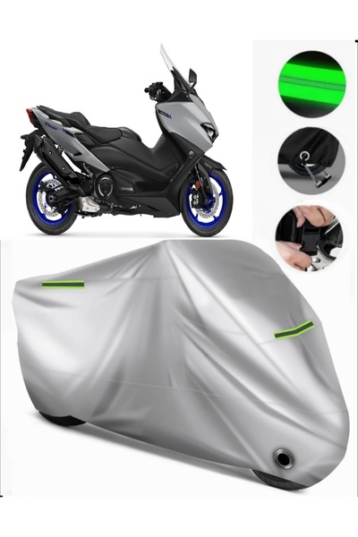 MotoEN Yamaha Tmax 560 Rear Bag Compatible Motorcycle Tarpaulin Premium (Lock...