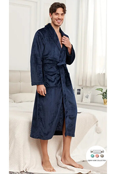 ÇIQRIK HOME Soft Single Bathrobe (Dark Blue)