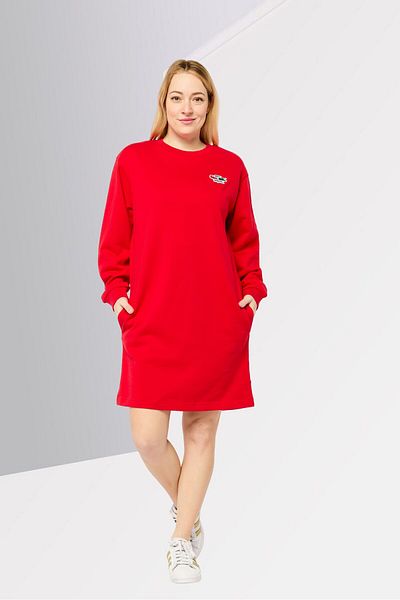 Lacoste Women Brand Logo Casual Mini Dress, Red