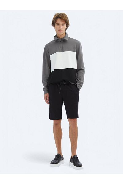 Kip Bermude sportive Jogging Fit tricotate uni negre