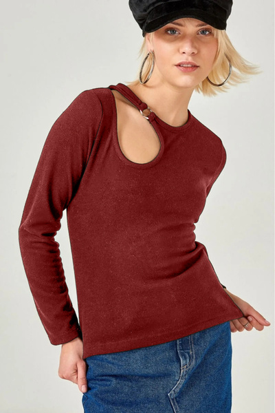 TRQOM Жіночий велосипедний комір з кільцем на горловині, детально оздоблений ...