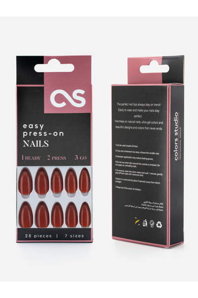Colors Studio أظافر سهلة التركيب - أحمر