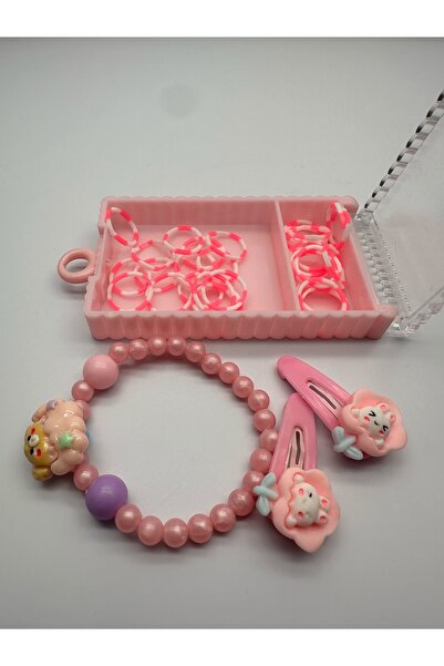 AKÇAY Lastik Toka , Tiktak Toka ve Bileklik İçeren Şık Kutulu Toka Seti