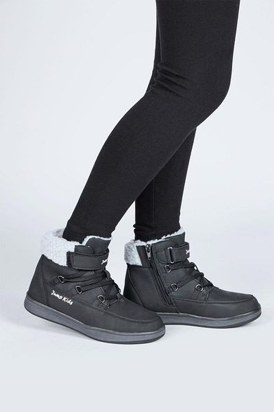 Jump 29180 Černé - růžové dívčí boty na suchý zip