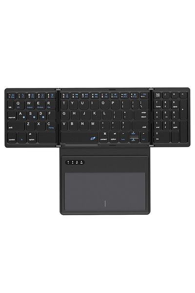 Choice English layout Black BOW Foladable Bluetooth Keyboard with Touchpad Pocket Folding Keyboard for Lapt