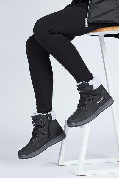 Jump 29180 Černé - růžové dívčí boty na suchý zip