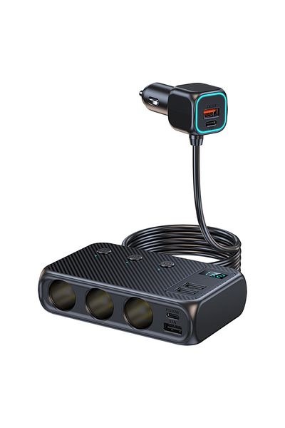 Choice 171W 171W 9 in 1 Car Charger 3Ports Cigarette Lighter Splitter 12V 24V Fast Charger Plug Power Adapt