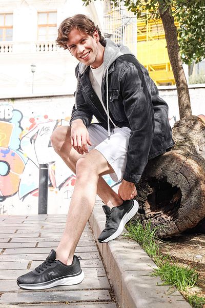 Jump 29578 Pantofi negri pentru bărbați Tenisi casual
