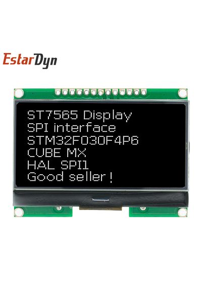 Estardyn Black Screen Lcd12864 12864-06D, 12864, LCD module, COG, with Chinese font, dot matrix screen, SPI i