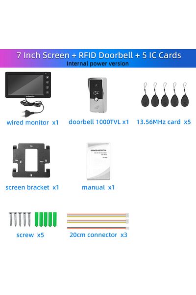 Choice Internal power KARMEN Wired Video Intercom System,Outdoor Door Phone Street Call Panel RFID Doorbell