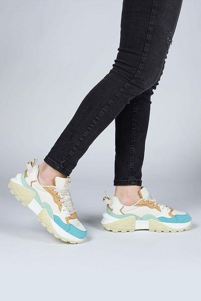 Jump 29780 Μπεζ - Μέντα - Μπλε Γυναικείο Sneaker Casual Sneakers