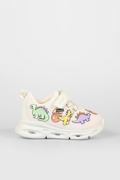 Vicco Dino Işıklı Unisex Okul Öncesi Beyaz Spor Ayakkabı