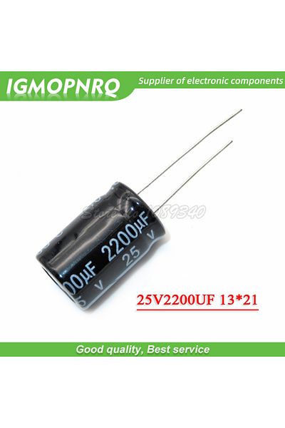 Choice 10PCS 25V2200UF  13*21mm 25V 2200UF 13*21 Aluminum electrolytic capacitor