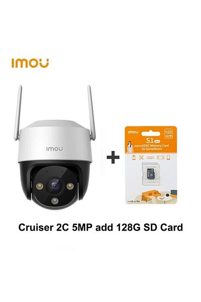 Choice Eu 5mp Add 128g Sd Card Imou Cruiser 2c 3k 360° Wifi Camera Outdoor Security Protection Ai Human&veh