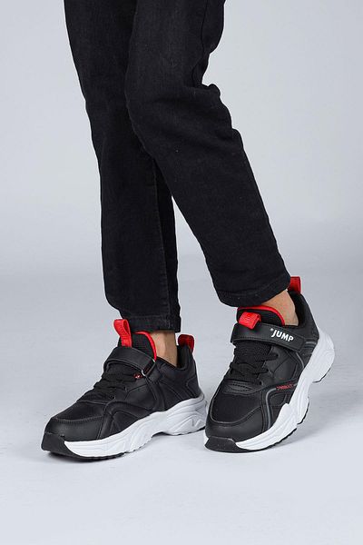 Jump 29603 Velcro Negru - Portocaliu, unisex, pentru copii, pantofi pantofi casual