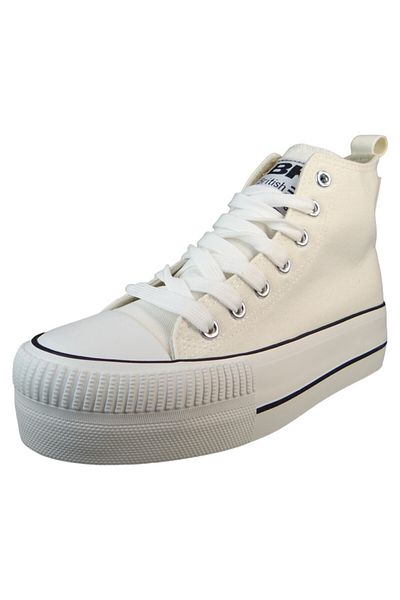 British Knights Damen High Sneaker Kaya Mid High Top B49-3701 Weiß 01 off white Textil