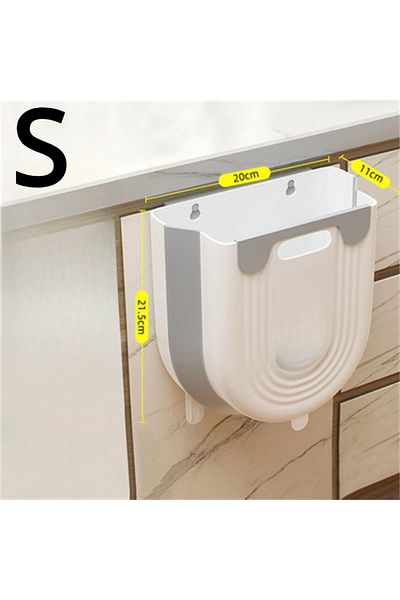 Choice Grey-S S/L Kitchen Folding Hanging Trash Can Home Bathroom Cabinet Wall Mounted Trash Can Kitchen Ac