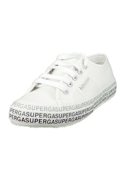 Superga Damenschuhe-Sneaker S111UGW 2750 COTU Minilettering Textil weiß A69 White black