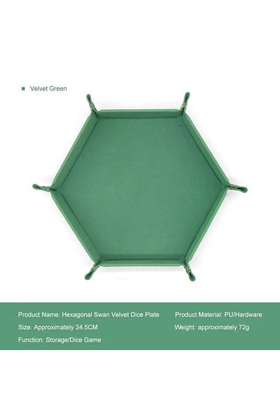 Choice 1pc Green 1pc Hexagonal Dice Tray And Miscellaneous Storage Box Board Game Dice Tray Accessories Lea