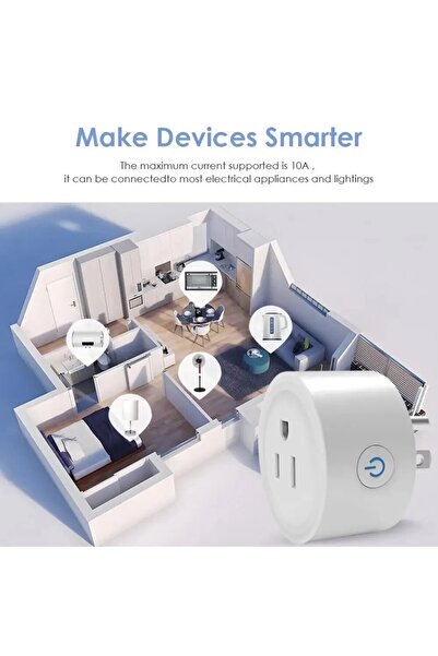Choice مقبس واي فاي ذكي من تويا عاجي قياسي في الولايات المتحدة، مخرج لاسلكي بقوة 10 أمبير، جهاز تحكم عن بعد، أجهزة منزلية ذكية تعمل