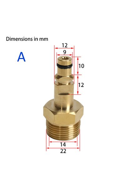 Choice Adaptor High Pressure Washer Hose Adapter M22 High Pressure Pipe Quick Connector Converter Fitting f