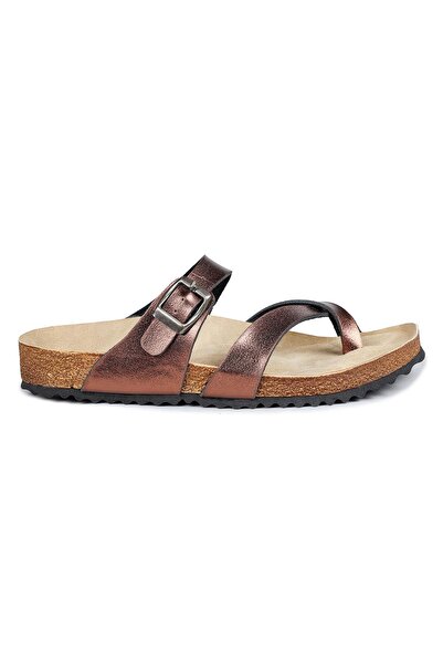 Jump Γυναικείες σαγιονάρες 50008 Μπρούτζινες μονή αγκράφα