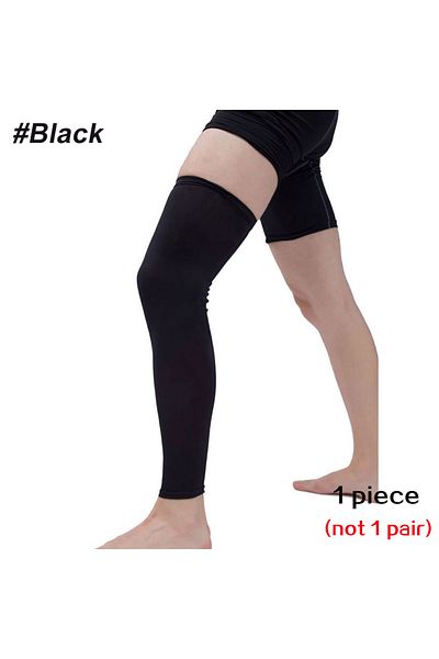 XQWOXQ M 1 Pcs Black 1 Pcs Full Leg Compression Sleeve, Support For Knee, Thigh, Calf, Arthritis, Running &