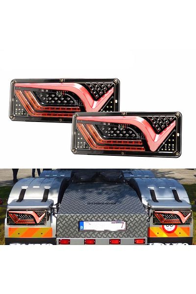 Choice 12V 2 PCS Waterproof 12V 24V Truck LED Tail Light Rear Lamp Stop Reverse Safety Indicator Fog Lamp F