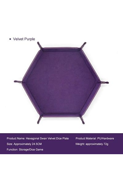 Choice 1pc Purple 1pc Hexagonal Dice Tray And Miscellaneous Storage Box Board Game Dice Tray Accessories Le