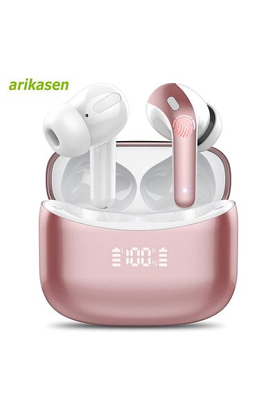 Choice Pink Wireless Bluetooth Earbuds Headphones 52 Hrs Playtime IPX7 Waterproof 4 Mic Call Noise Cancelli