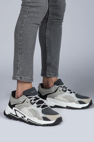 Jump 29085 Beyaz - Siyah Erkek Sneaker Günlük Spor Ayakkabı