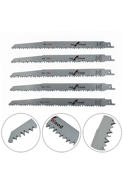 Choice 5PCS 5PCS Reciprocating Saw Blades Saber Saw Handsaw Multi Saw Blade For Woodworking Saber Saw Blade