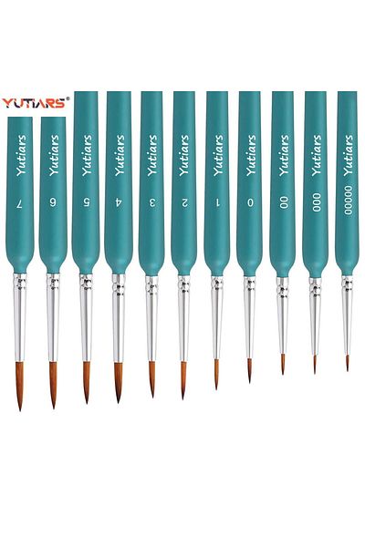 Choice Blue 11/22pcs Miniature Paint Brushes Art Painting Brushes Paint Brush Gouache Watercolor Oil Paints