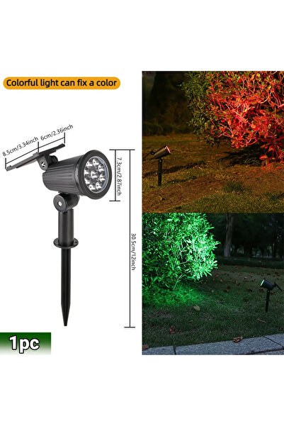 Heinast 0-5 واط 1 قطعة ضوء RGB 9 مصابيح LED تعمل بالطاقة الشمسية IP65 مقاومة ...