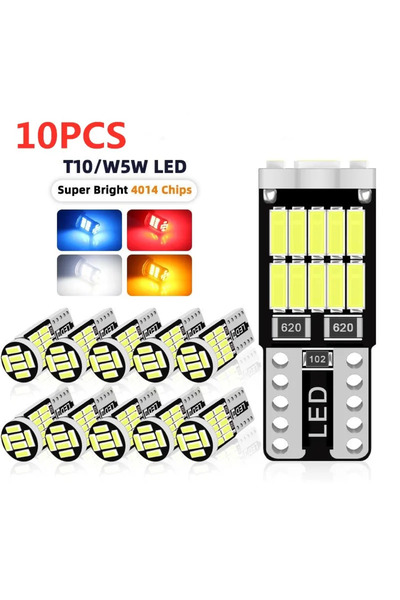 Choice32 6 قطع بيضاء 2/6/10/20/30/40/50 قطعة T10 W5W 194 501 LED Canbus بدون ...