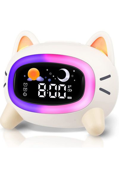 Choice Cat Alarm Clock For Kids Ok To Wake Children With Sleep Training And Sound Machine Birthday Gift For
