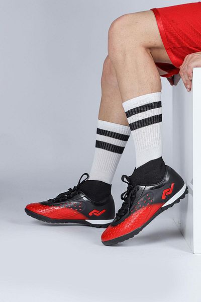 Jump 29673 Red - Black Astroturf Football Shoes with Socks