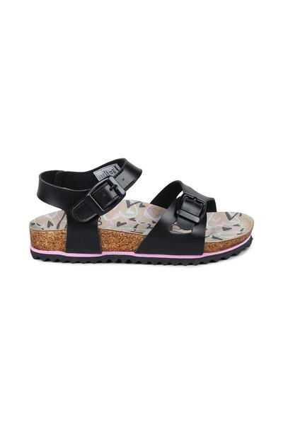 Jump 50024 Double Buckle Black Girls Sandals