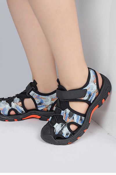 Jump 50027 Schwarze Unisex-Kindersandalen
